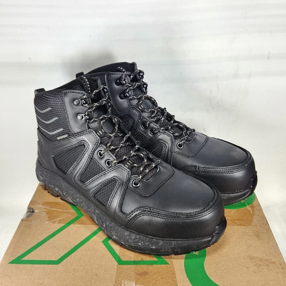 SR Max Ridgway Work Boots Mens Size 10.5 Black Alloy Toe Waterproof Hikers